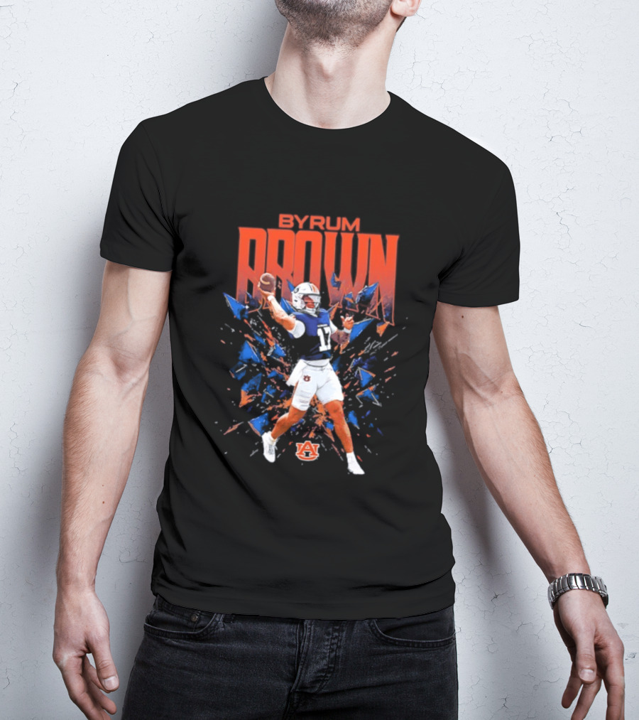 Byrum Brown Auburn Tigers Football Player T-Shirt