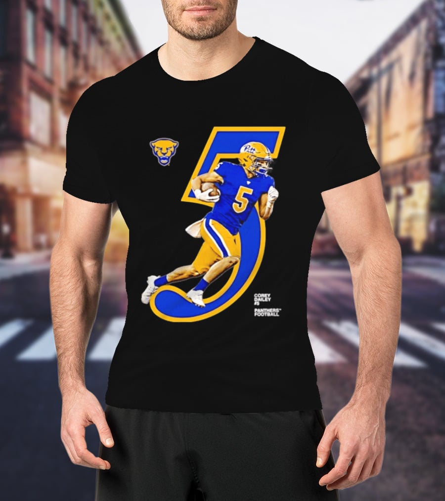 Pitt Panthers Corey Dailey 5 Football Jersey Number T-Shirt