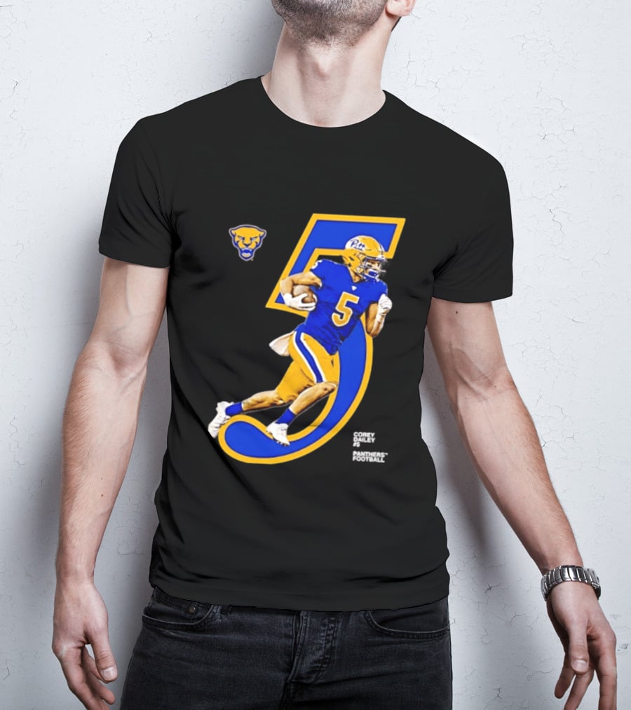 Pitt Panthers Corey Dailey 5 Football Jersey Number T-Shirt