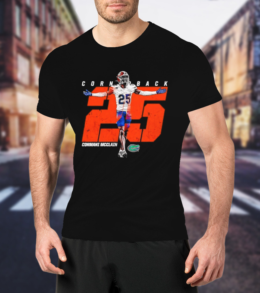 Cormani McClain #25 Corn Back Florida Gators NCAA Football Player T-Shirt