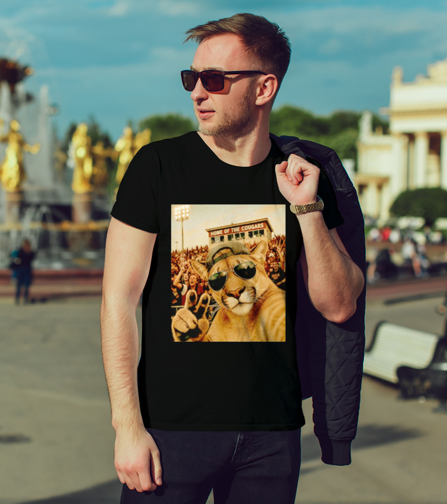 Cougar Selfie Home Of The Cougars Game Day Crowd T-Shirt
