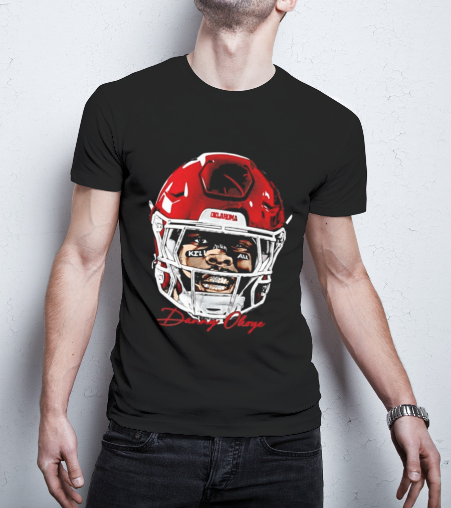 Danny Okoye Oklahoma Sooners Football Helmet Swag T-Shirt