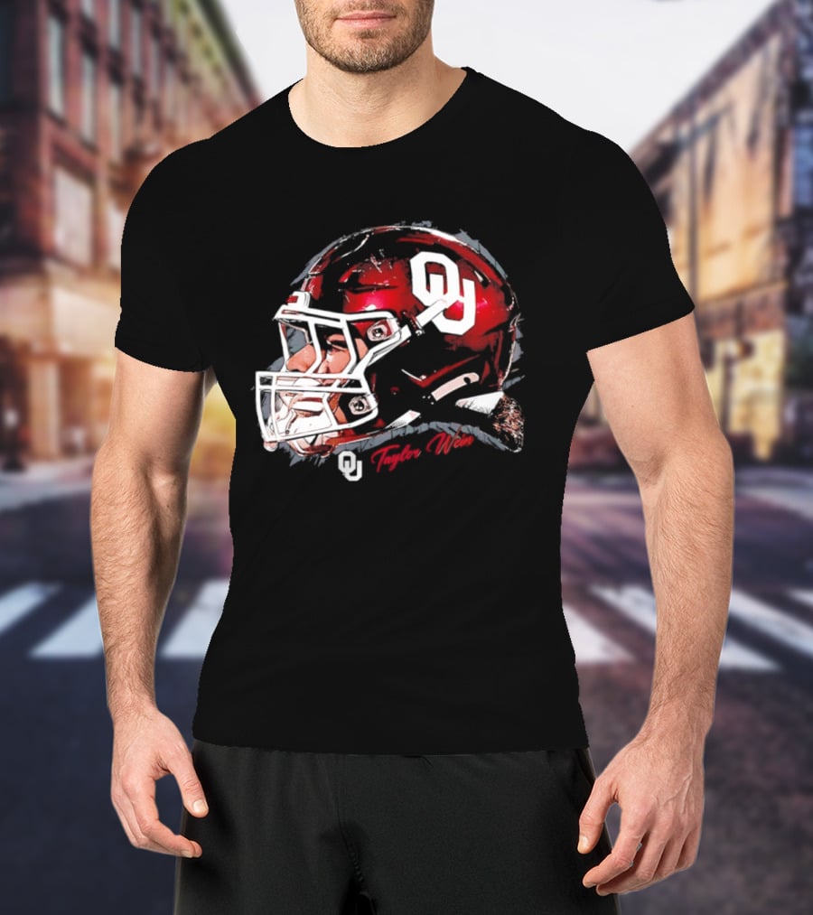 Oklahoma Sooners Football OU Helmet Taylor Wein T-Shirt