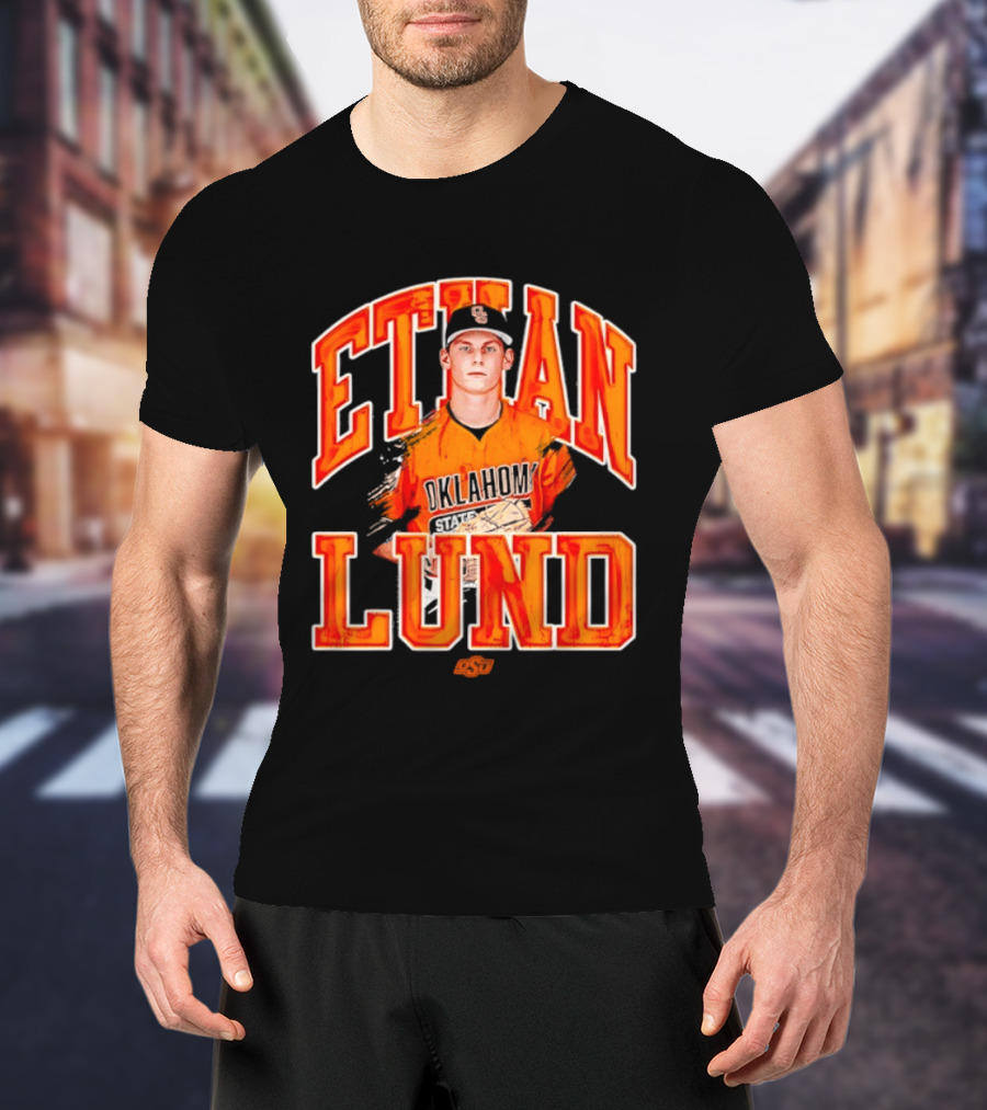 Ethan Lund Oklahoma State Cowboys Baseball T-Shirt