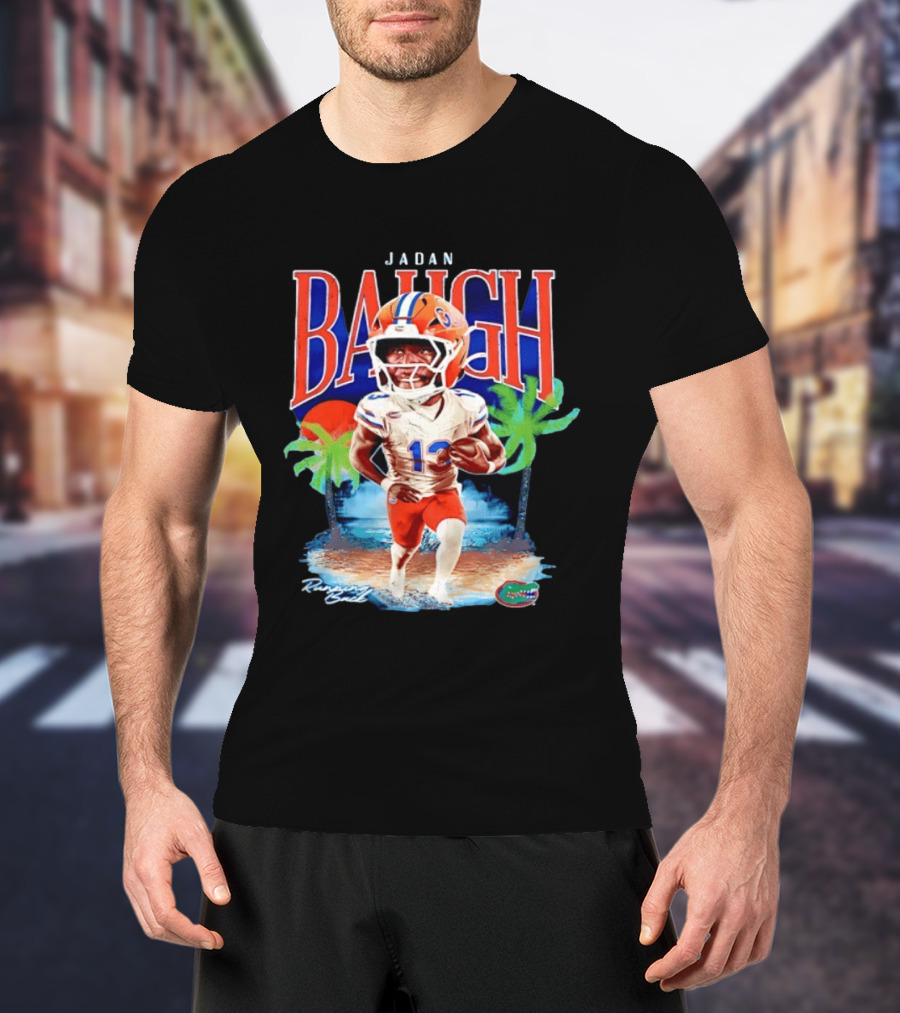 Jadan Baugh Florida Gators NCAA Football Player Beach Palms T-Shirt