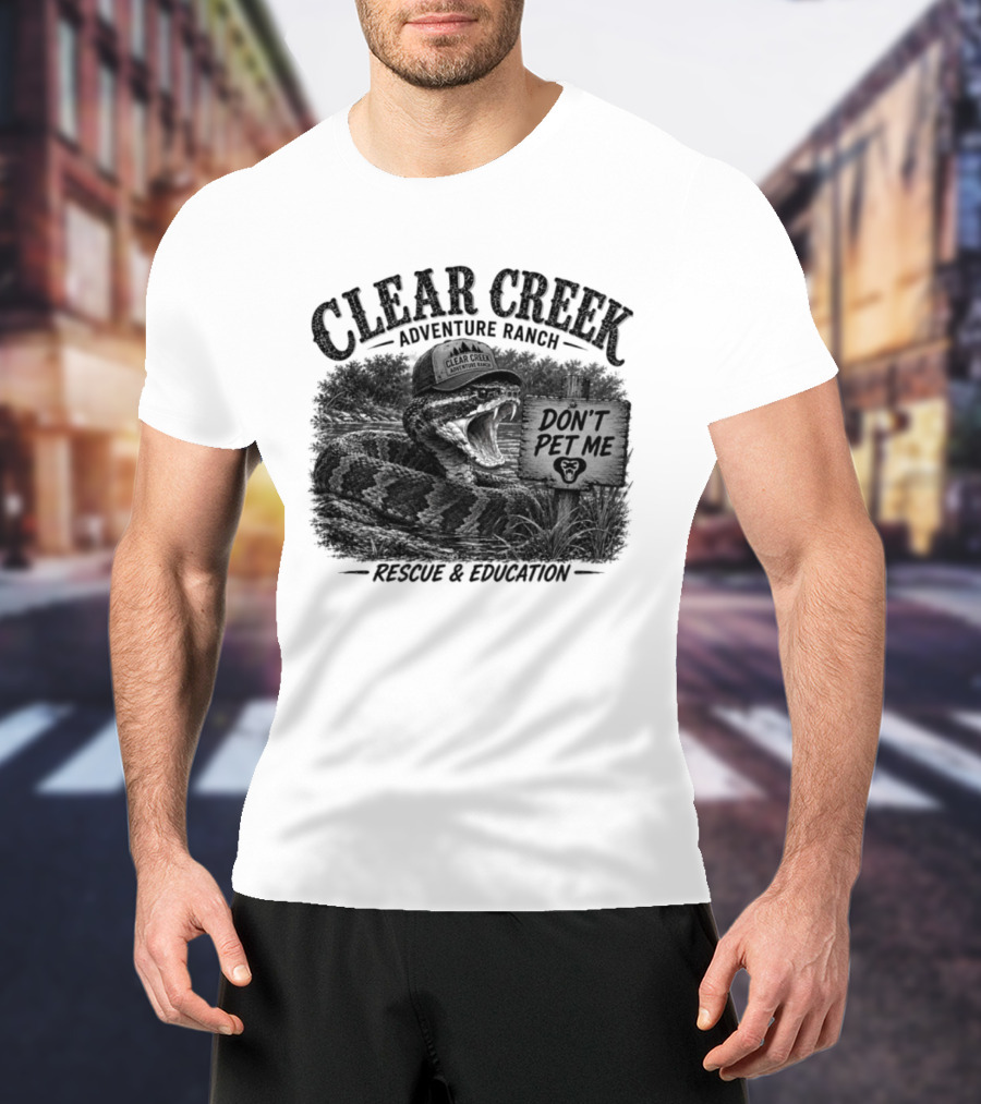 Clear Creek Adventure Ranch Don't Pet Me Rescue Education T-Shirt