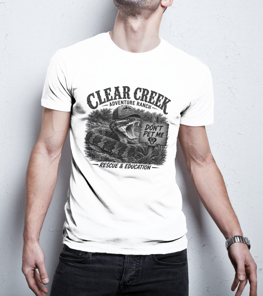 Clear Creek Adventure Ranch Don't Pet Me Rescue Education T-Shirt