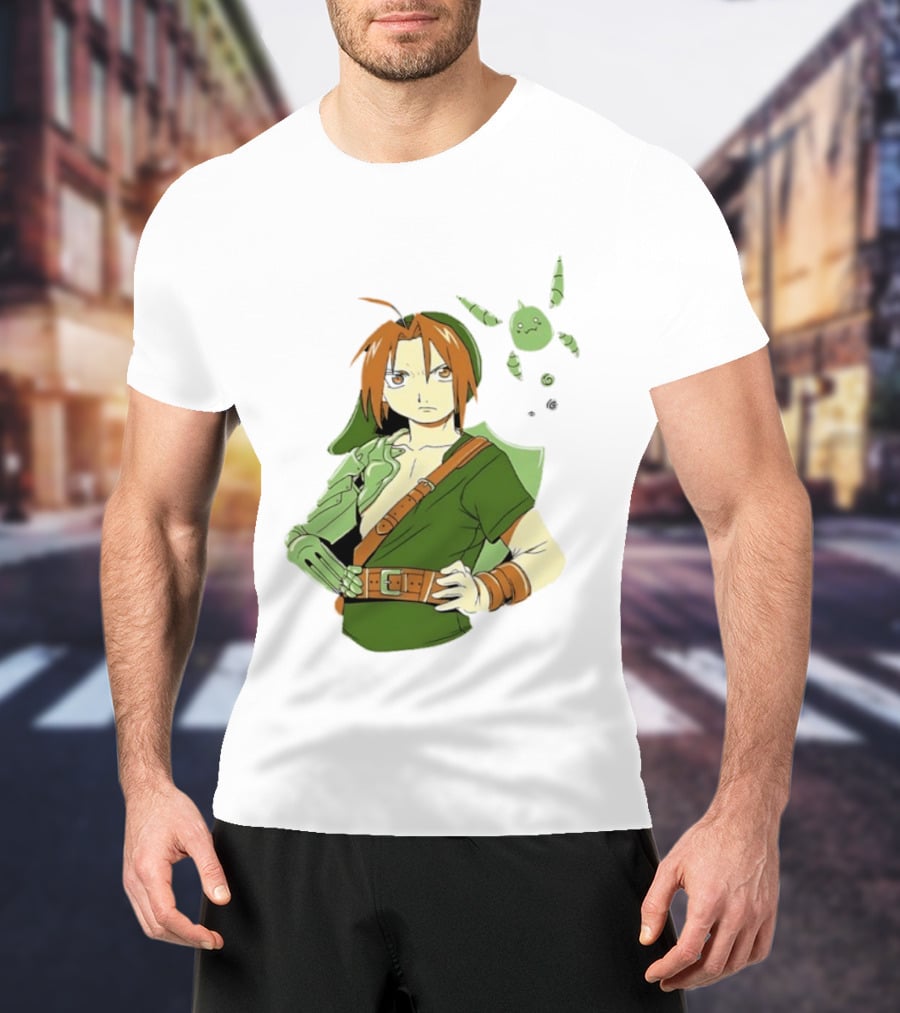 Edward Elric Crossover With Link Costume From Fullmetal Alchemist T-Shirt