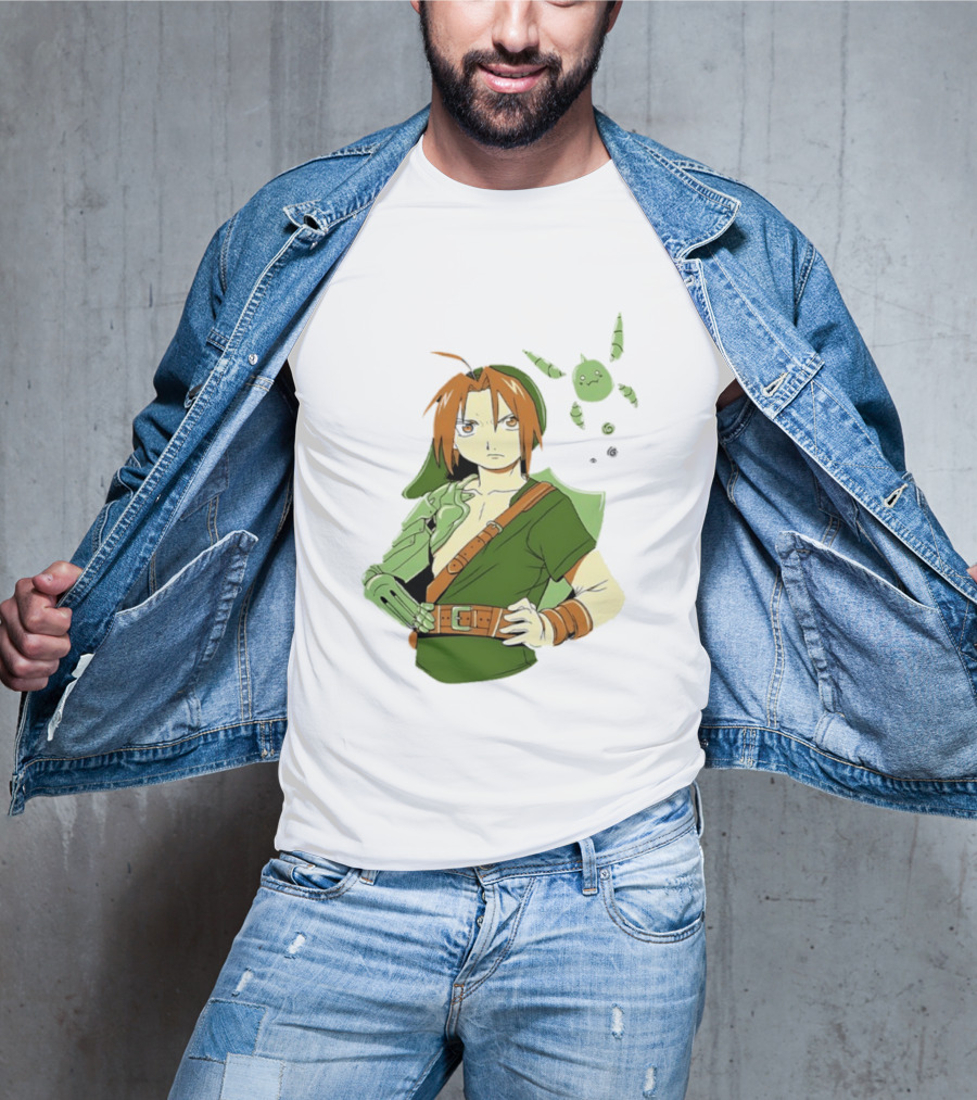 Edward Elric Crossover With Link Costume From Fullmetal Alchemist T-Shirt