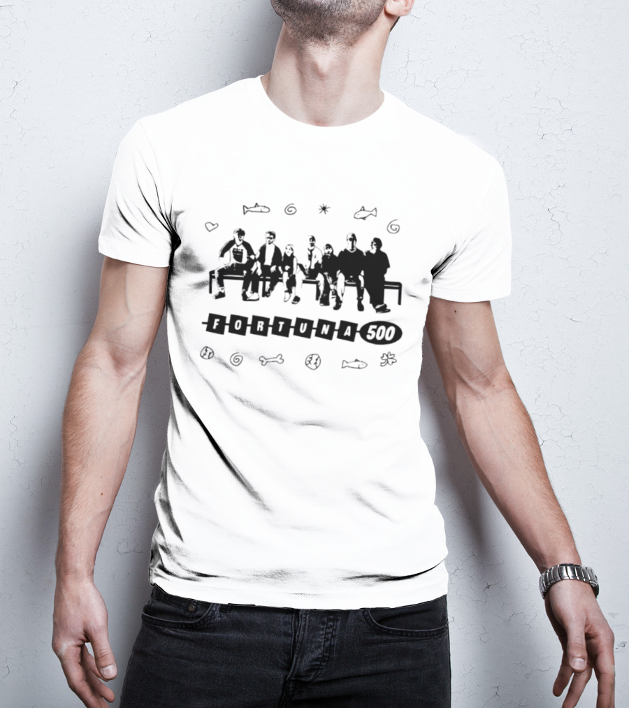 Fortuna 500 Group Bench Silhouettes With Doodles T-Shirt
