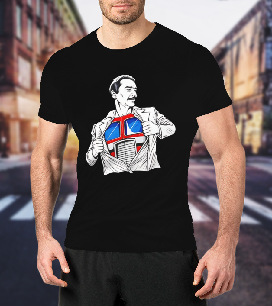 Peter Cullen Optimus Prime Clark Kent Superhero Transformation T-Shirt