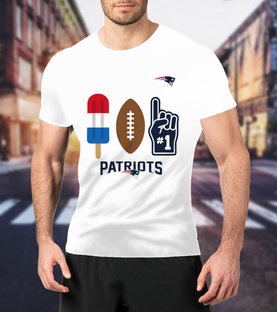 Patriots Americana Popsicle Football Number One Fan T-Shirt