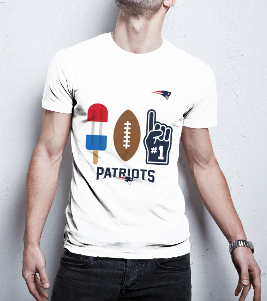 Patriots Americana Popsicle Football Number One Fan T-Shirt