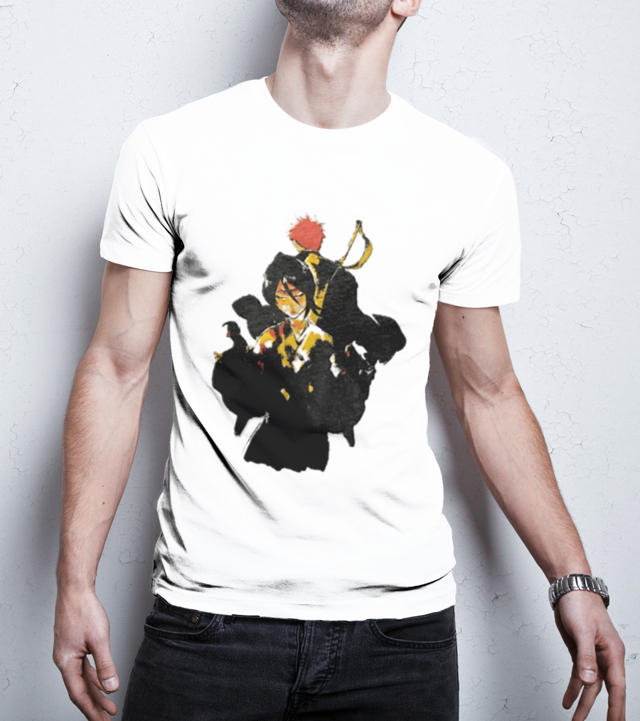 Rukia Kuchiki And Ichigo Kurosaki Spirit Battle Bleach Anime Fan Favorite Characters T-Shirt