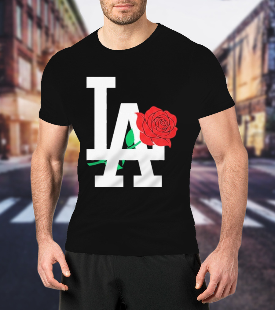 2026 Dodgers Date Night LA Rose T-Shirt