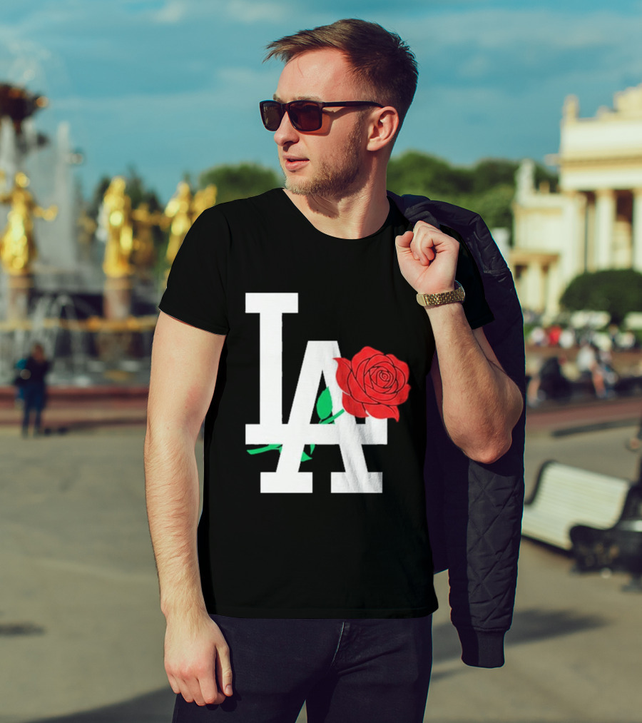 2026 Dodgers Date Night LA Rose T-Shirt