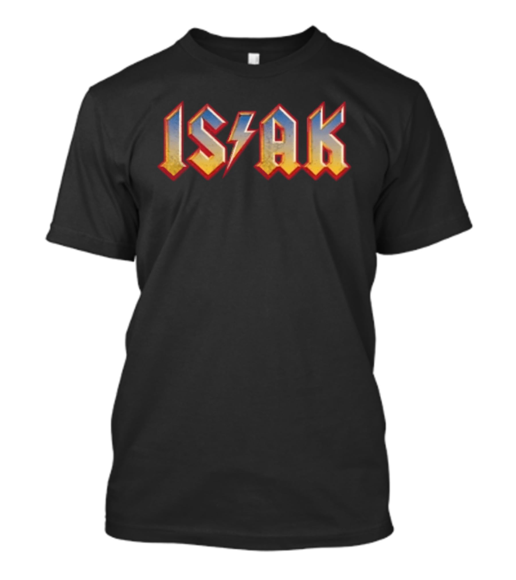 Alexander Isak ACDC Style Font Lightning Bolt T-Shirt