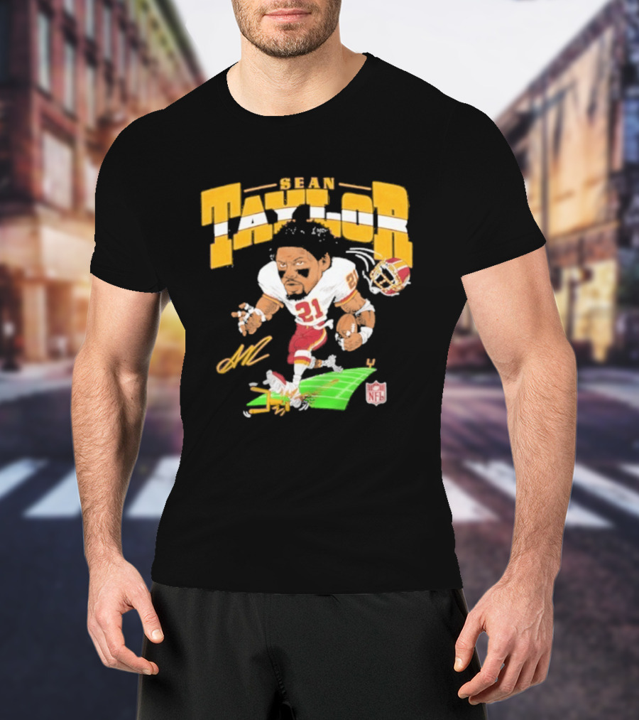Sean Taylor NFL Football Caricature Washington Commanders 21 T-Shirt