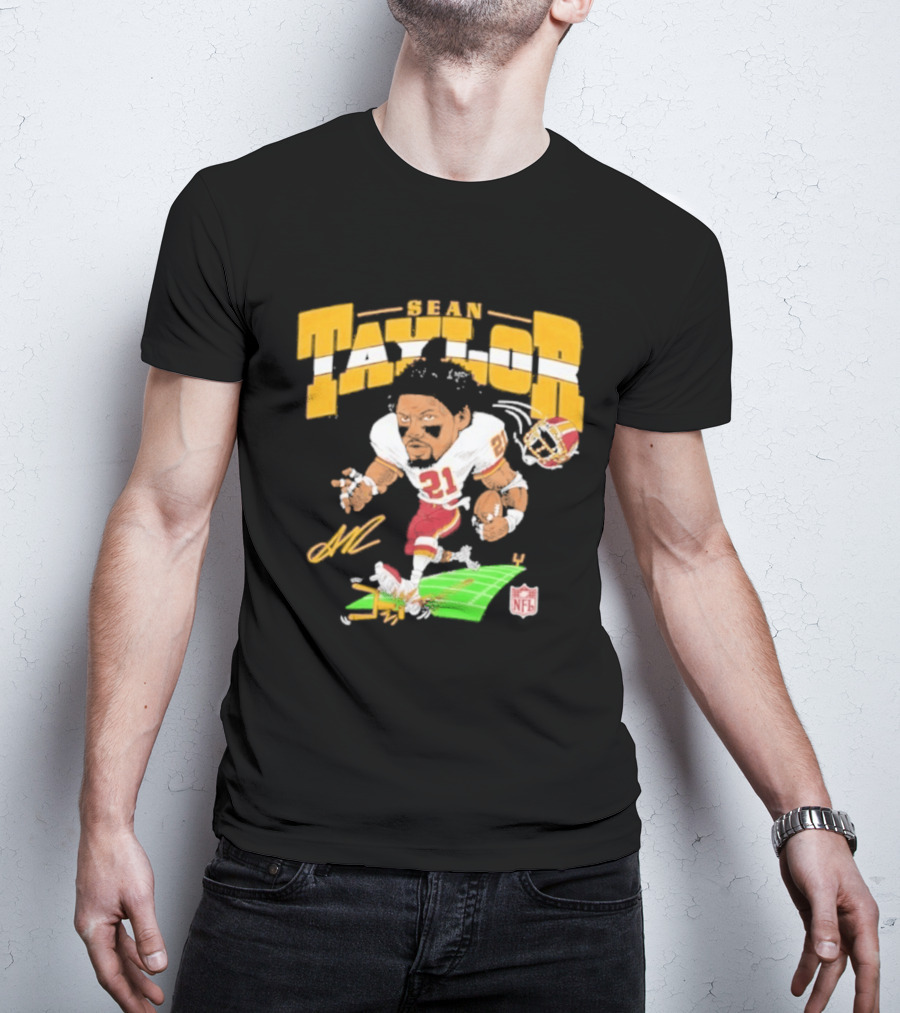 Sean Taylor NFL Football Caricature Washington Commanders 21 T-Shirt