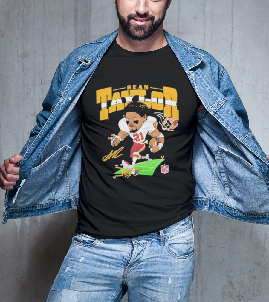 Sean Taylor NFL Football Caricature Washington Commanders 21 T-Shirt