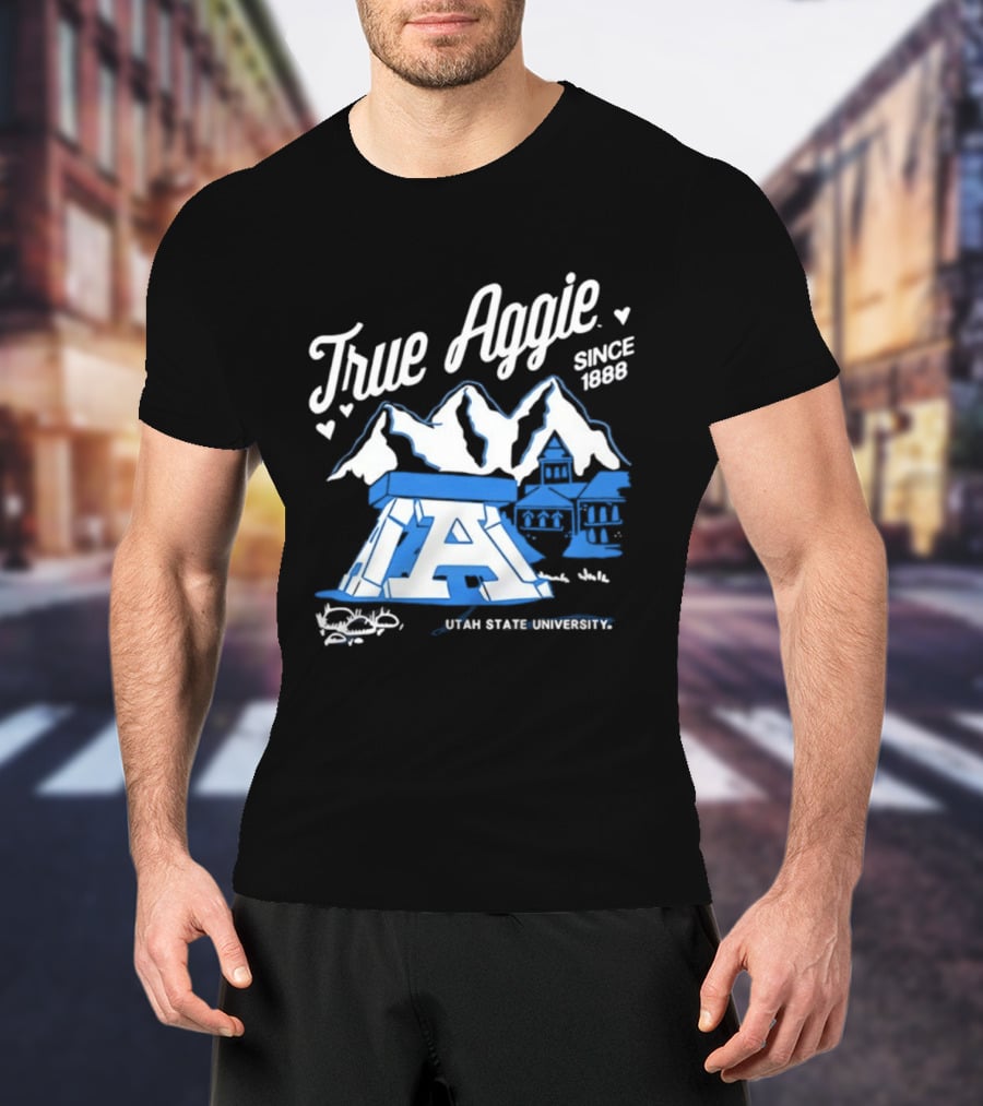 True Aggie 1888 Utah State University Heritage Iconography T-Shirt