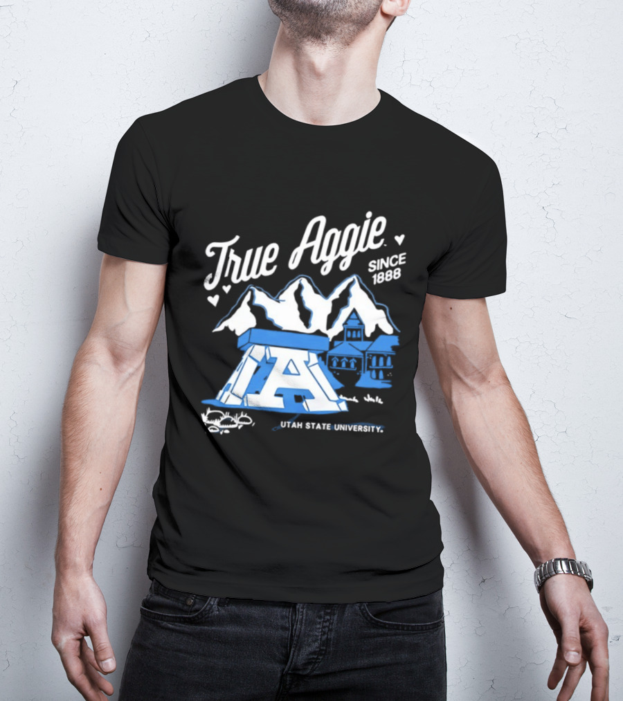 True Aggie 1888 Utah State University Heritage Iconography T-Shirt