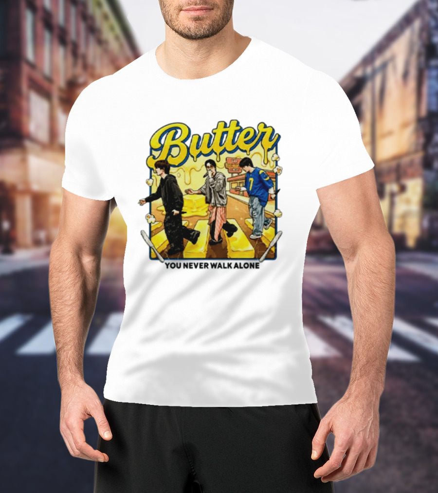 Butter BTS You Never Walk Alone Yellow Aesthetic Pop T-Shirt