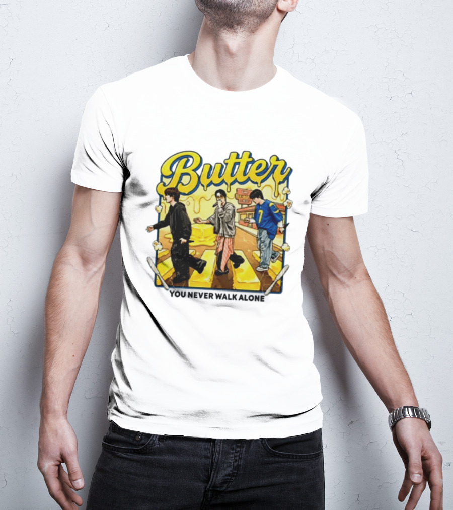 Butter BTS You Never Walk Alone Yellow Aesthetic Pop T-Shirt