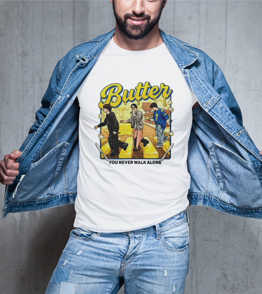 Butter BTS You Never Walk Alone Yellow Aesthetic Pop T-Shirt