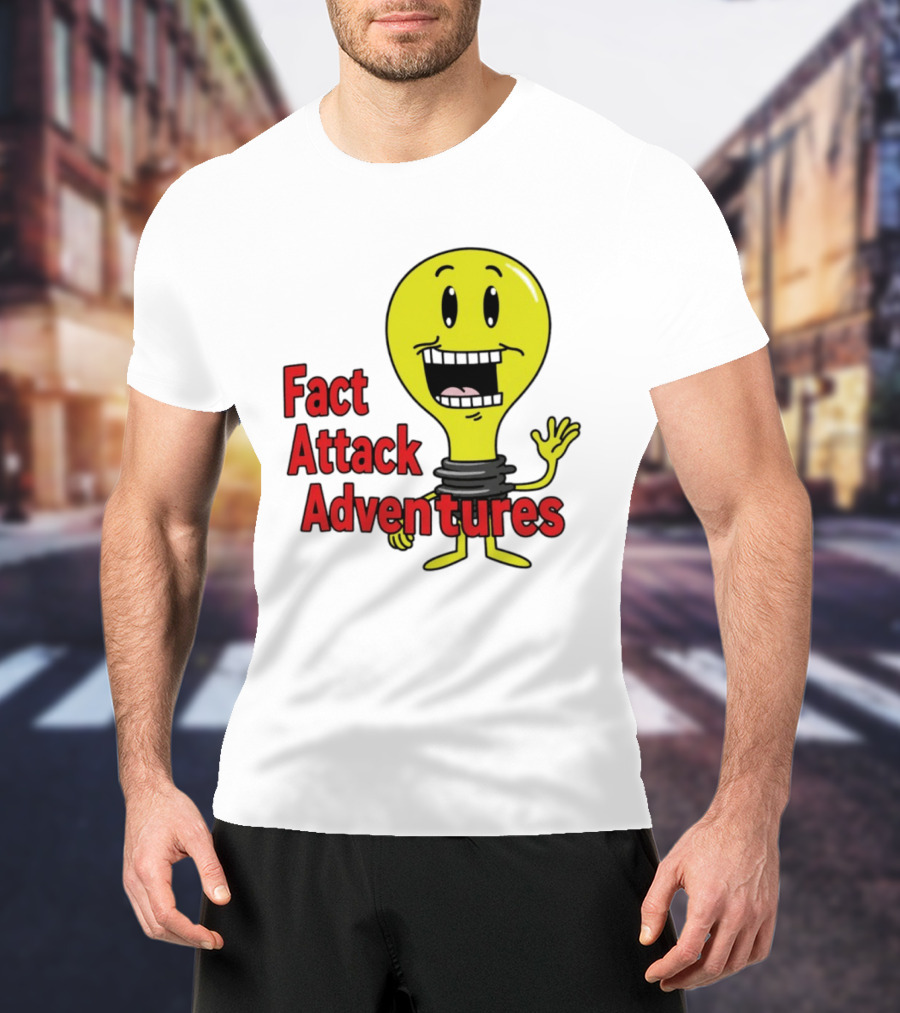 Fact Attack Adventures Smiling Light Bulb T-Shirt