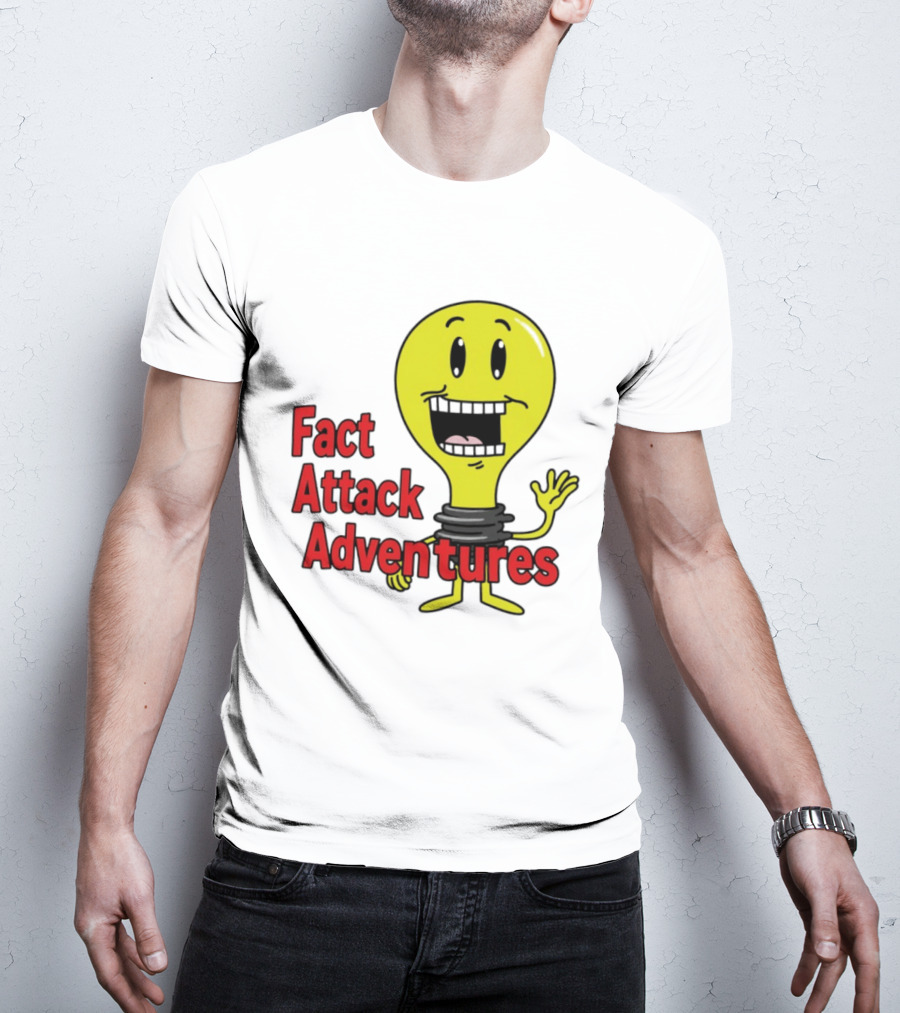 Fact Attack Adventures Smiling Light Bulb T-Shirt