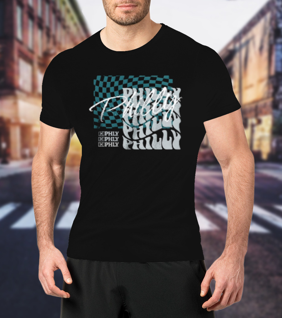 Philly Checkered Repeat Philadelphia Eagles Philly Philly T-Shirt