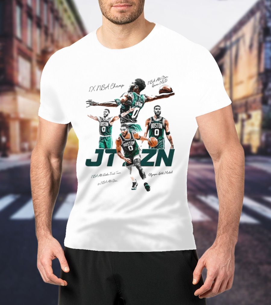 Jayson Tatum Boston Celtics JT SZN NBA Champ All Star Game MVP NBA First Team Oregon Gold Medal T-Shirt