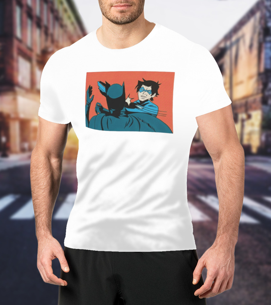 Nightwing Slaps Batman Dick Grayson Meme Comic Panel T-Shirt