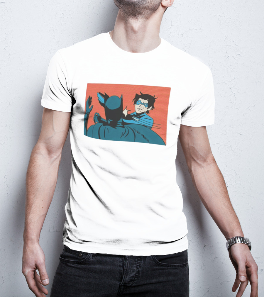 Nightwing Slaps Batman Dick Grayson Meme Comic Panel T-Shirt