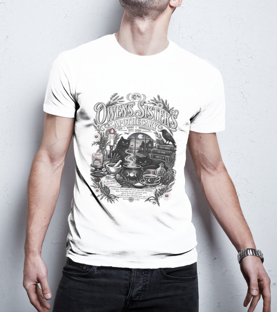 Owens Sister's Apothecary Est 1995 Candles And Herbs T-Shirt