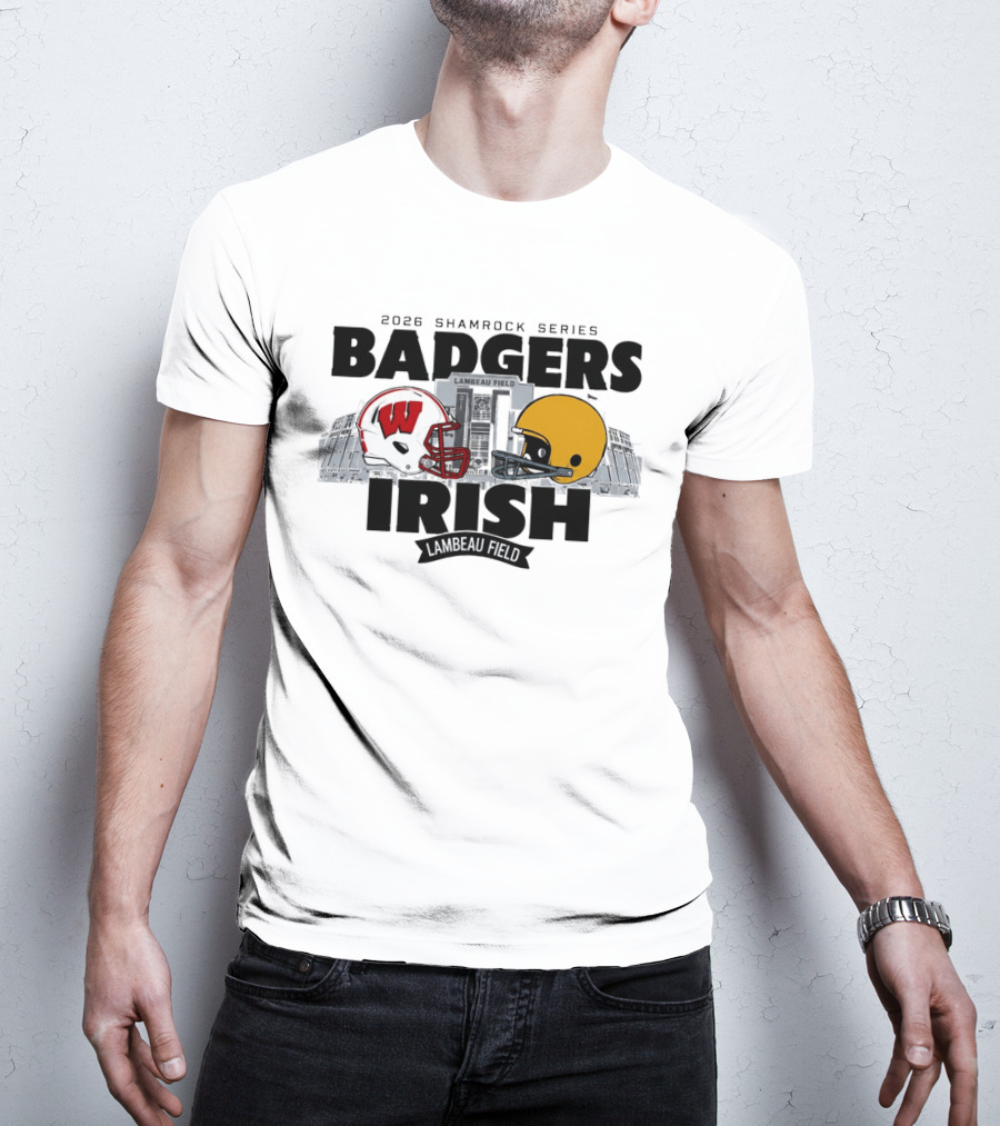 2026 Shamrock Series Badgers Vs Irish Lambeau Field Matchup T-Shirt