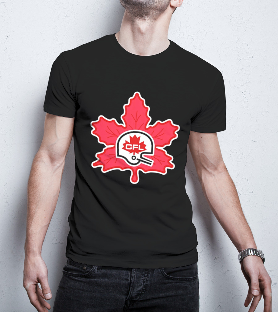 CFL Canadian Football Leaf Helmet T-Shirt