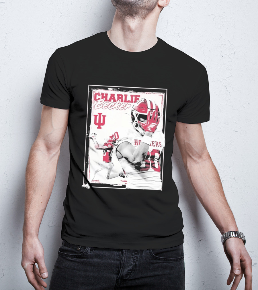 Charlie Becker Indiana Hoosiers Football Student Athlete #80 T-Shirt