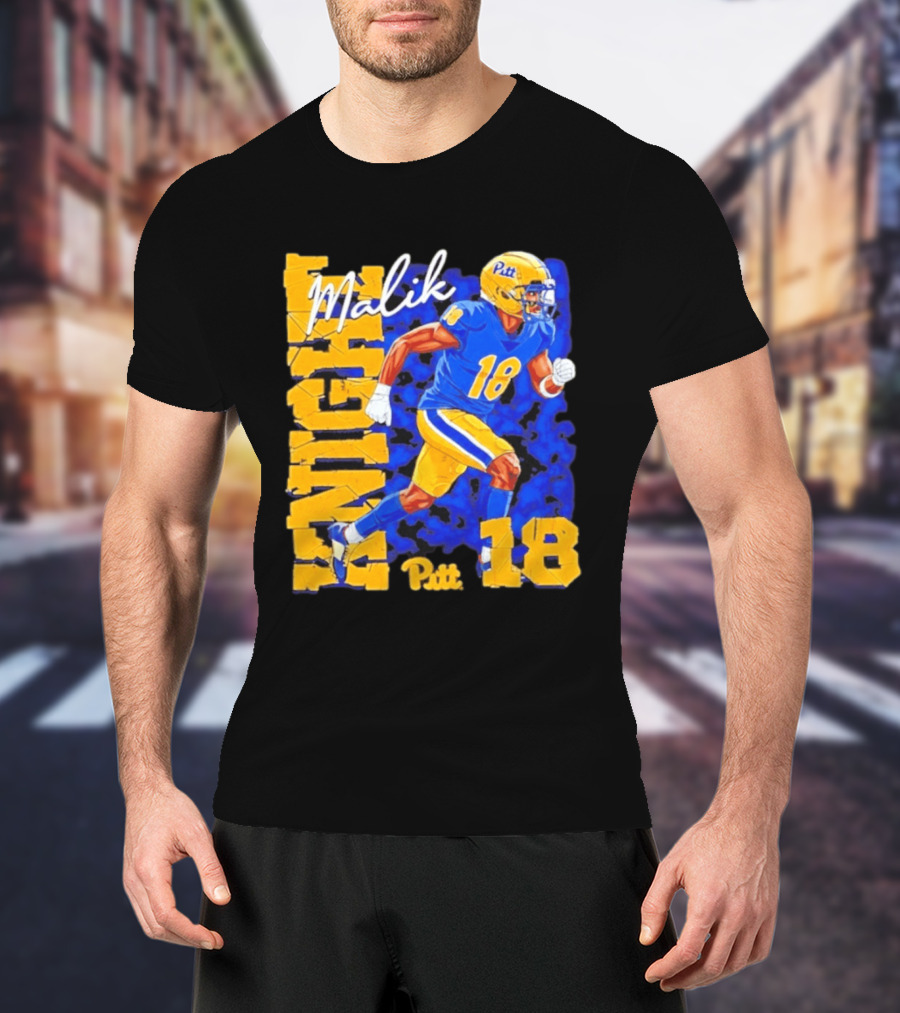 Malik Knight 18 Pitt Panthers Football Player T-Shirt