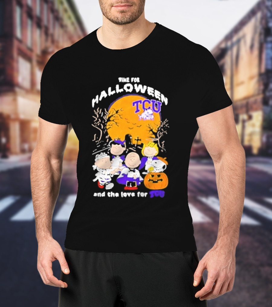 TCU Horned Frogs Halloween Snoopy Peanuts Time For The Love 2026 T-Shirt