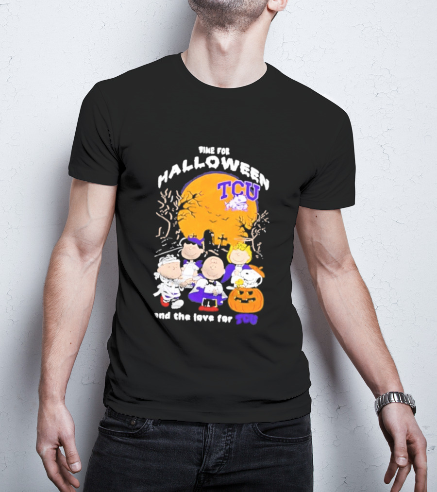 TCU Horned Frogs Halloween Snoopy Peanuts Time For The Love 2026 T-Shirt