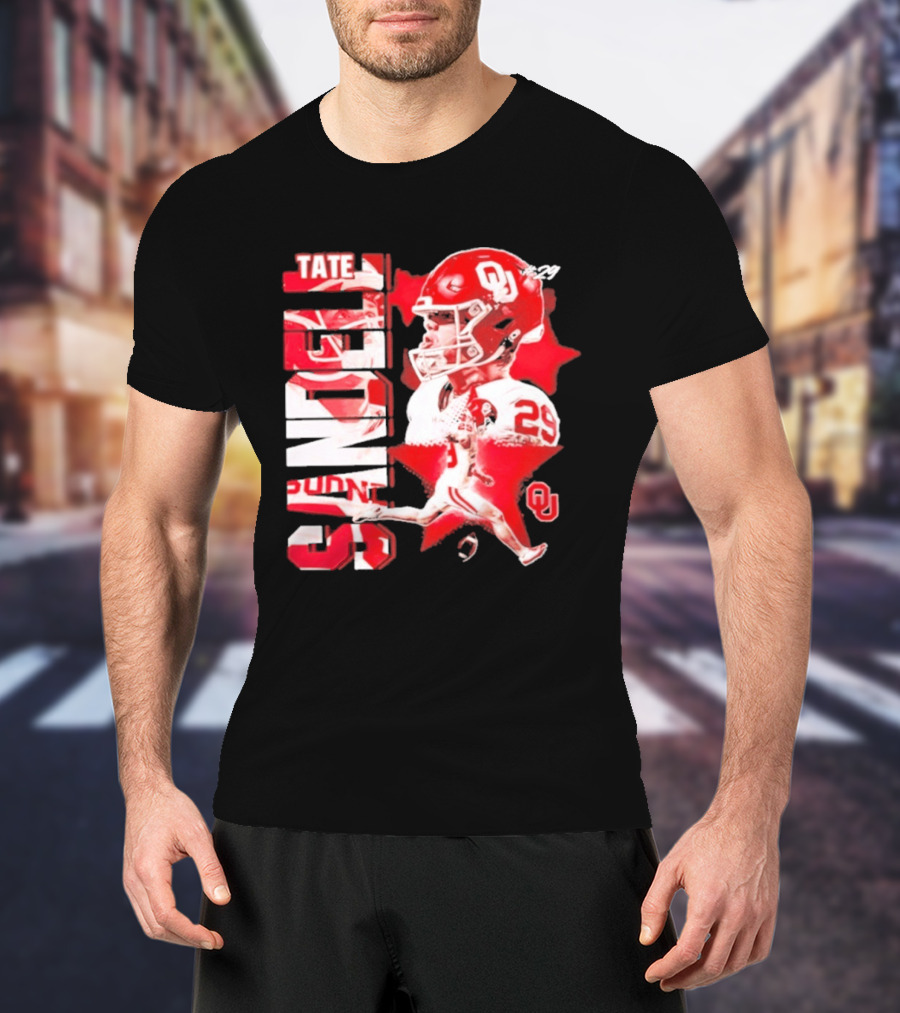 Tate Sandell 29 Oklahoma Sooners Football OU T-Shirt
