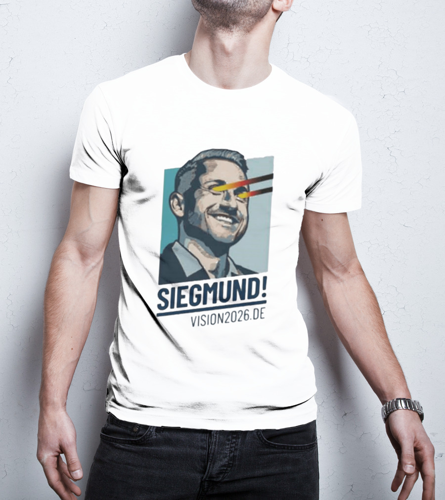 Siegmund Vision2026 DE German Flag Laser Eyes T-Shirt