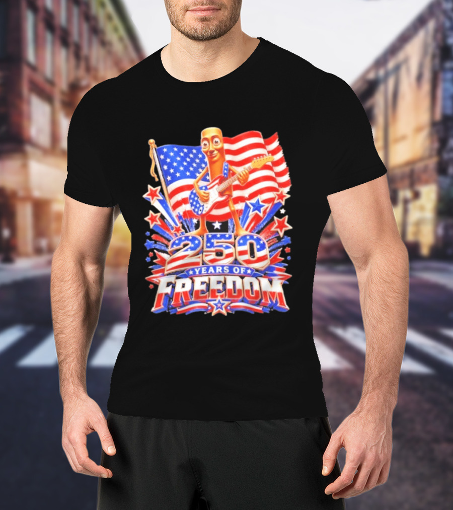 Tung Sahur 250 Years Of Freedom USA Flag 4th July Brainrot Meme T-Shirt