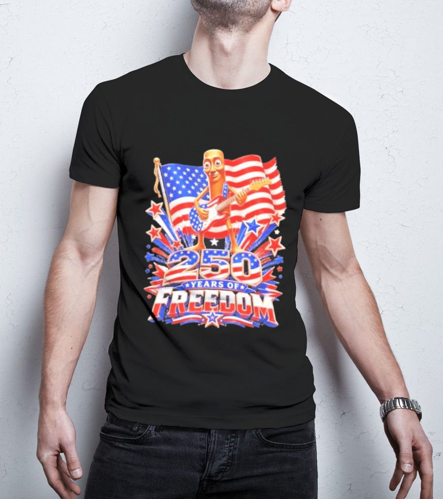Tung Sahur 250 Years Of Freedom USA Flag 4th July Brainrot Meme T-Shirt