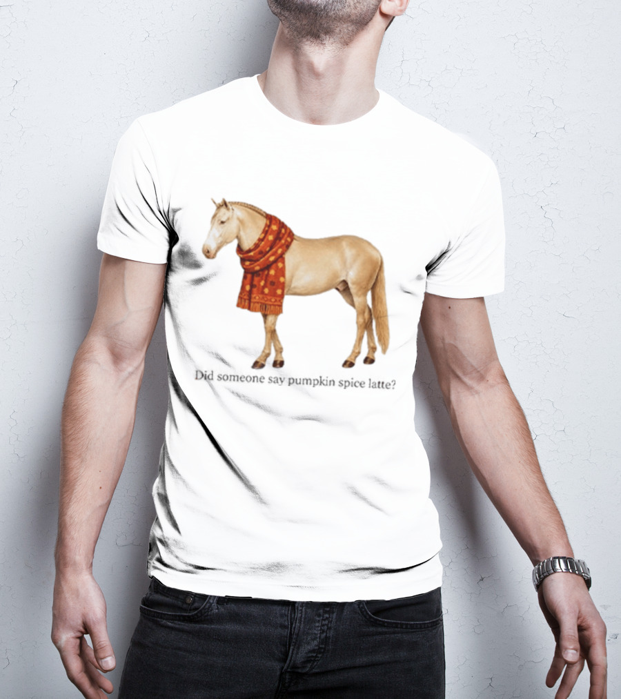 Pumpkin Spice Horse Funny Fall Scarf T-Shirt