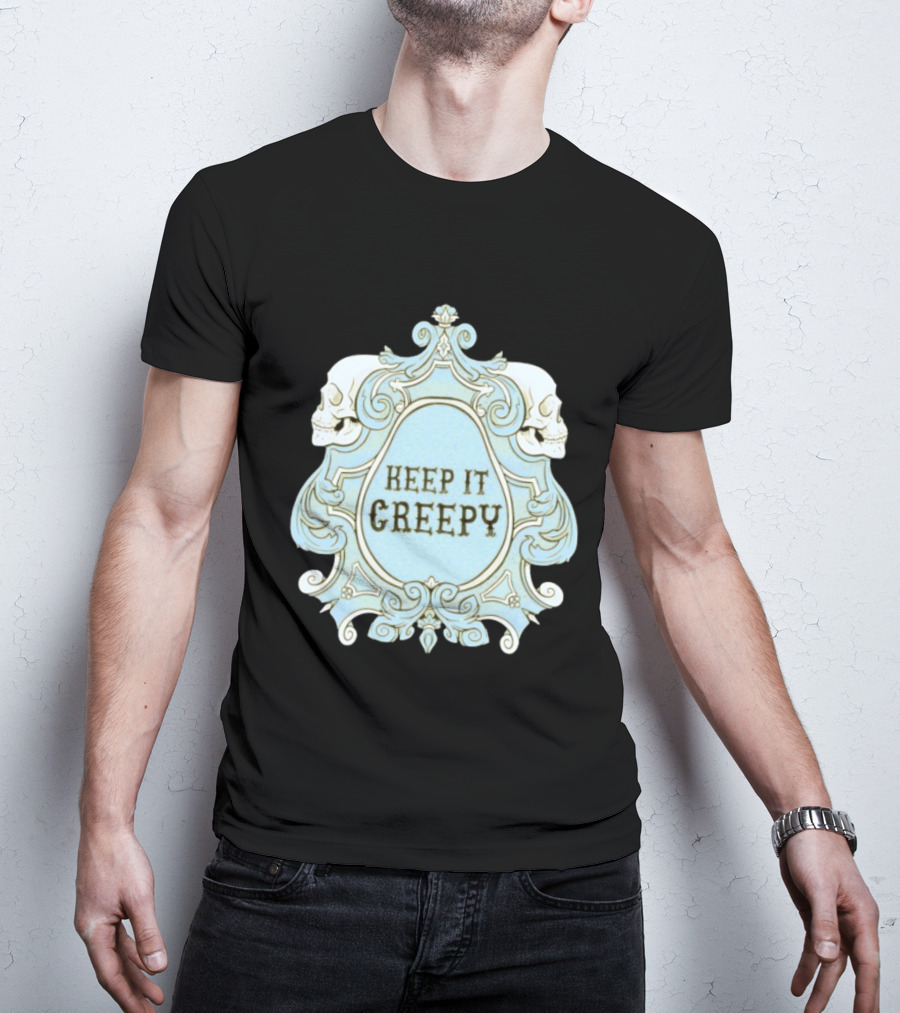 Keep It Creepy Skull Gothic Spooky Horror Vintage Frame T-Shirt
