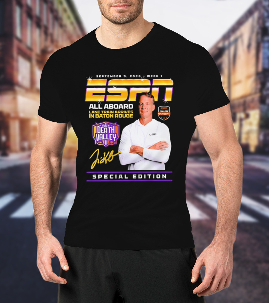ESPN Special Edition September 5 2026 Week 1 All Aboard Tigers Express Death Valley Gameday T-Shirt
