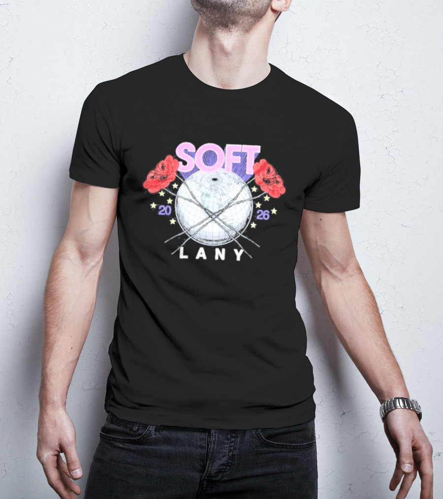 LANY Soft World Tour 2026 Glowing Globe And Red Roses T-Shirt